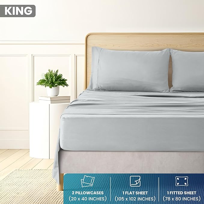 Utopia Bedding King Size 4 Piece Sheet Set - Image 2