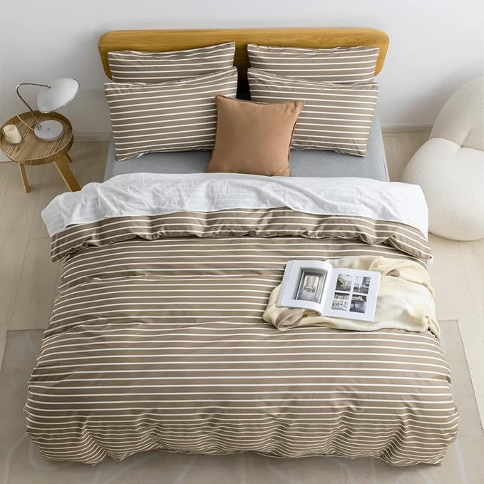 JELLYMONI Queen Duvet Cover Set, Cotton Duvet Cover 3 Pieces - Image 3