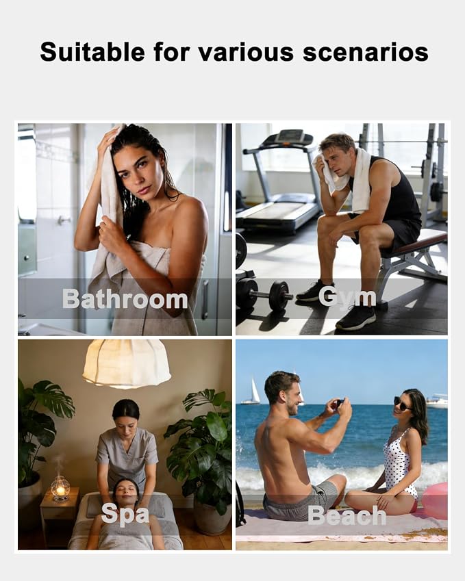 sakano 4-Piece Bath Towel Set, Quick-Dry Absorbent Lint Free & Launder Soft - Image 7