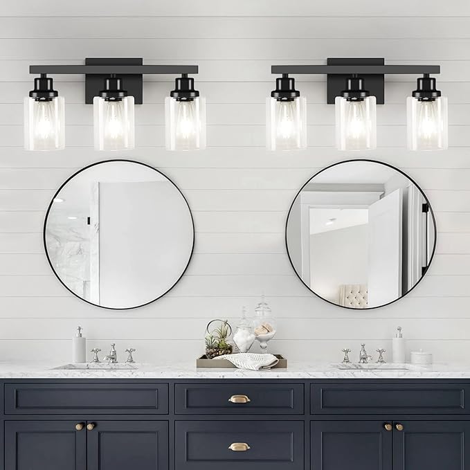 3-Light Bathroom Light Fixtures, Modern Bathroom Wall Lights Over Mirror - Image 3