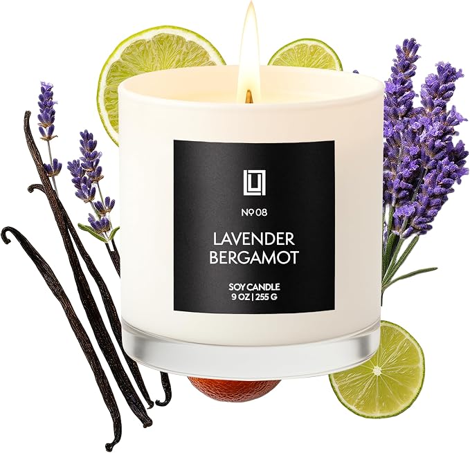 Lulu Candles | Lavender Bergamot | Luxury Scented Soy Jar Candle | Hand Poured by LULUCANDLES