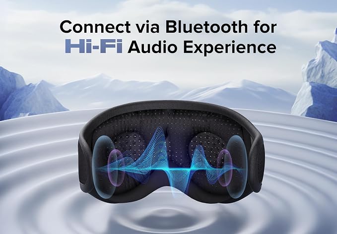 TOPOINT Sleep Mask with Bluetooth Headphones, 3D Eye Mask - Image 7