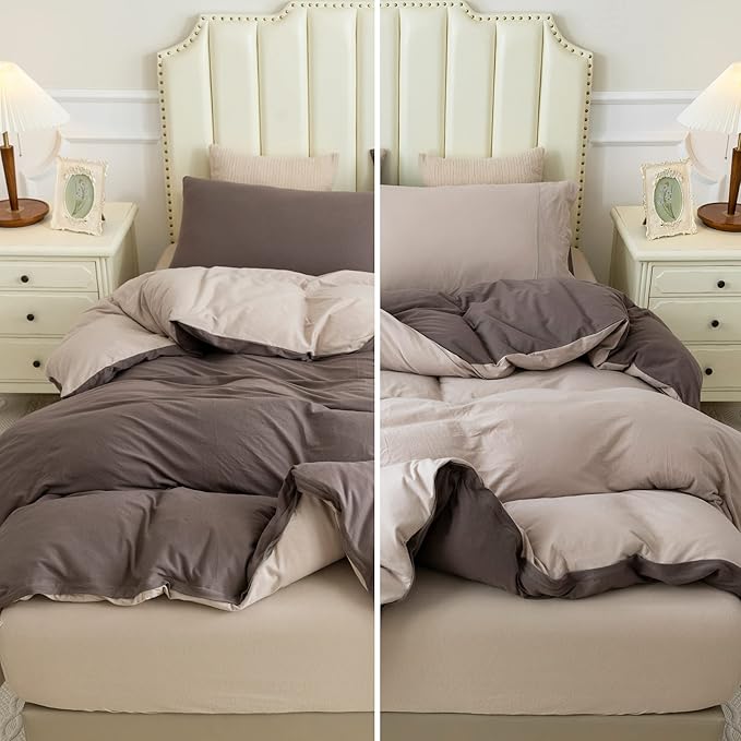 PURE ERA Jersey Knit Duvet Cover Set 100% T-Shirt Cotton Super Soft Comfy 3pc - Image 3