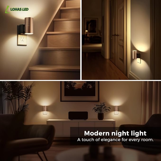 L LOHAS LED Night Light, 2 Pack Night Lights Plug into Wall, Automatic Dusk to - Image 7