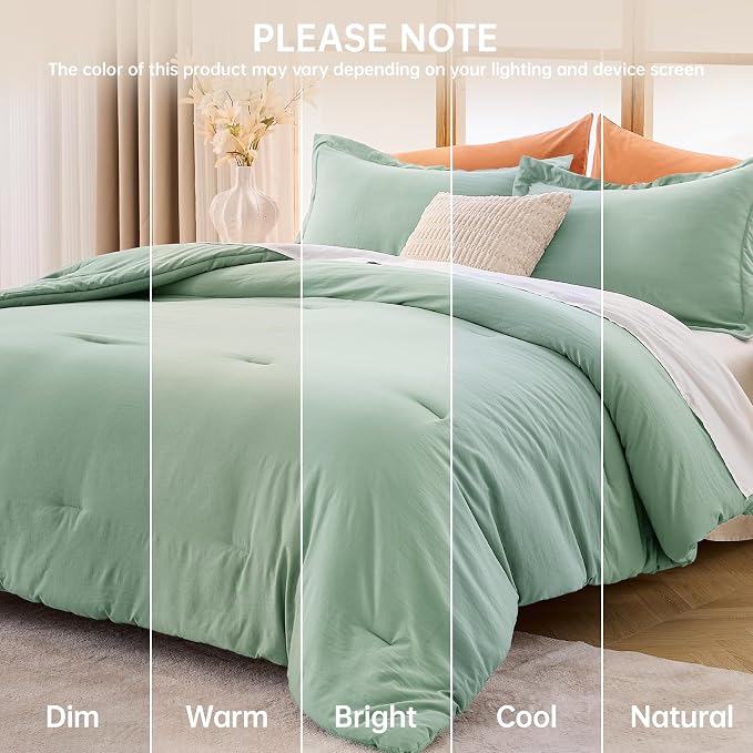 MUXHOMO Queen Comforter Set, All Season Ultra Soft Down Alternative Bedding - Image 9
