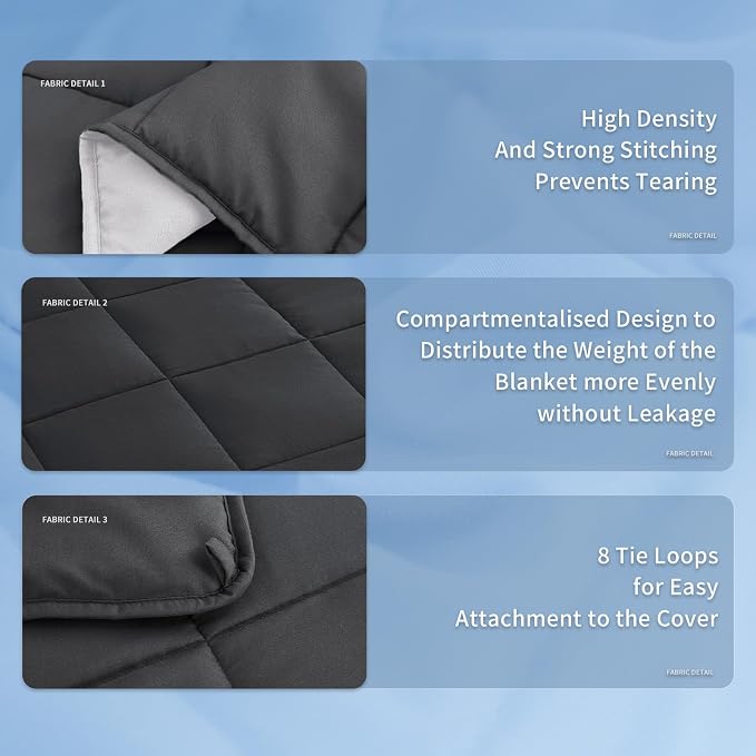 Topcee Weighted Blanket Soft Cooling Heavy Blanket Sleeping, Apply to 190-210 - Image 7