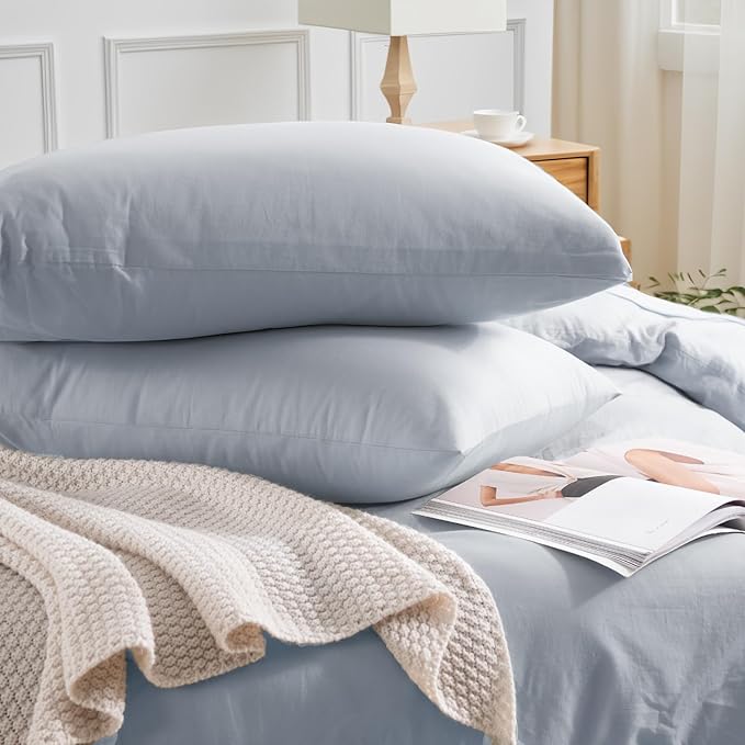 NEXHOME PRO Full Duvet Cover Set, 100% Washed Cotton - Image 9