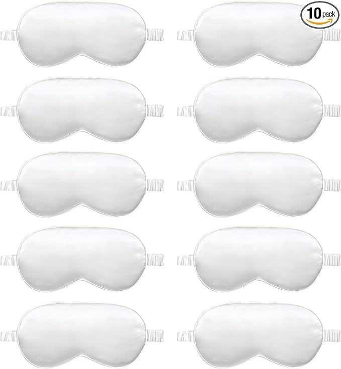 10 Pack Sleep Mask, Silk Eye Mask, by QISEQIRO