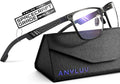 ANYLUV Blue Light Blocking Glasses Men Computer Gaming Glasses Lightweight by ANYLUV