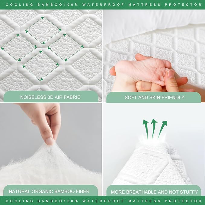 UNILIBRA Cal King Size Waterproof Mattress Protector, 3D Air Rayon Made from - Image 4
