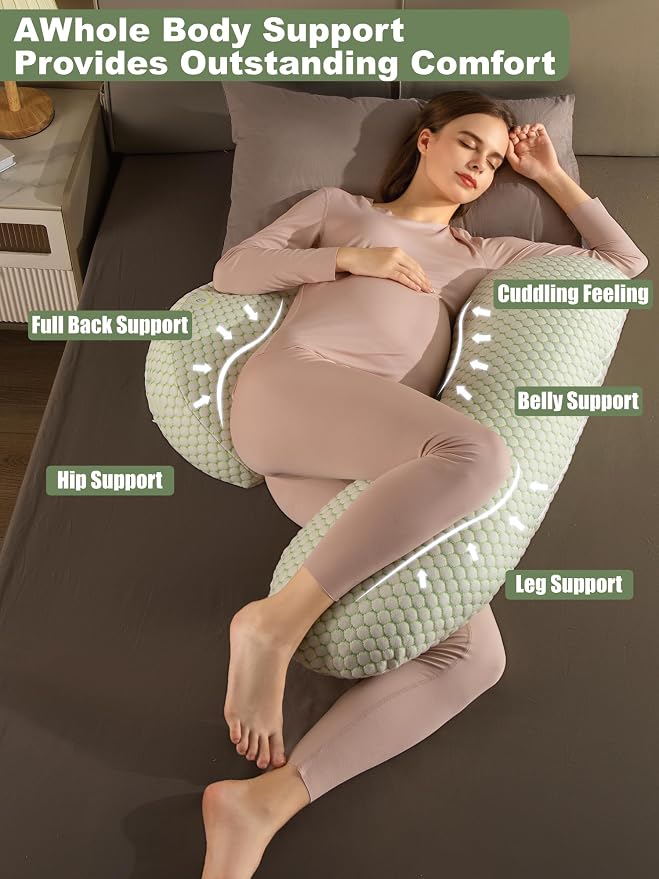 Pregnancy Pillows for Sleeping, Pregnancy Must Haves Body Pillow, Maternity - Image 3