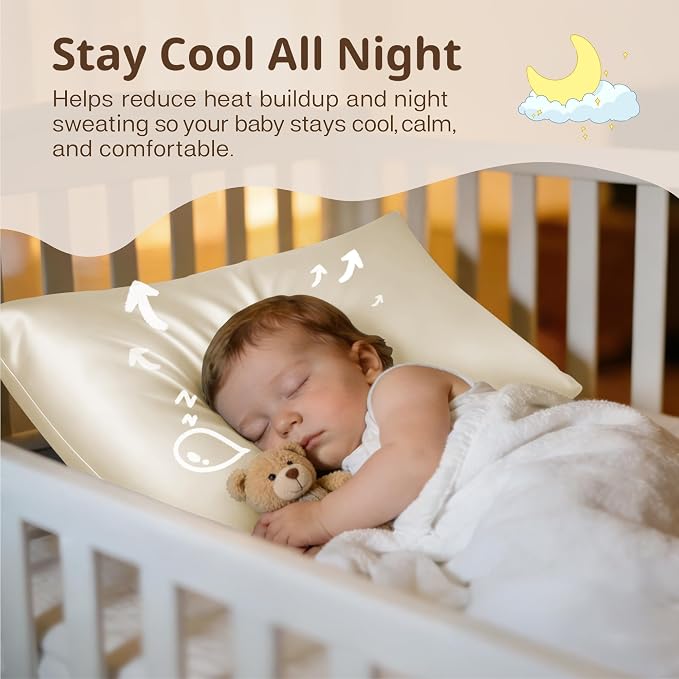 MR&HM Breathable Toddler Pillowcase 13"x18" Travel Pillow Case Set of 2 - Image 5