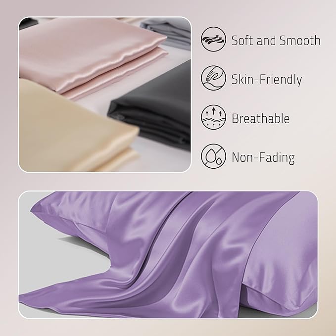 Gabire Mulberry Silk Queen Size Pillow Cases - Image 2