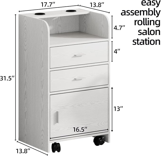 4ever2buy Salon Station for Hair Stylist, Salon Trolley Cart - Image 2