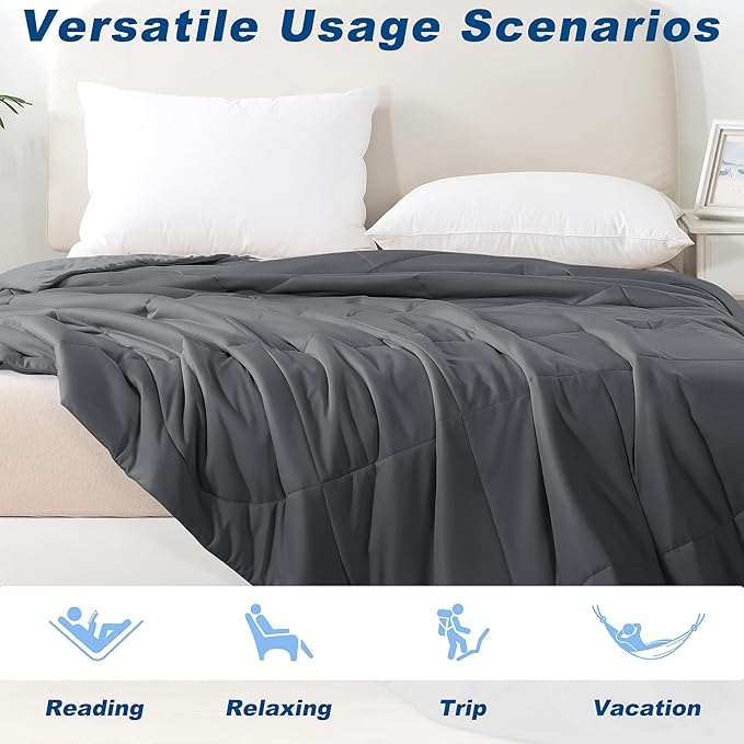 Cooling Comforter King Size, Double-Sided Cold Tech Fabric Quilted Bed - Image 5