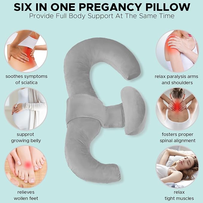 Pregnancy Pillows for Sleeping, E Shaped Maternity Pillow for Pregnant Women - Image 3