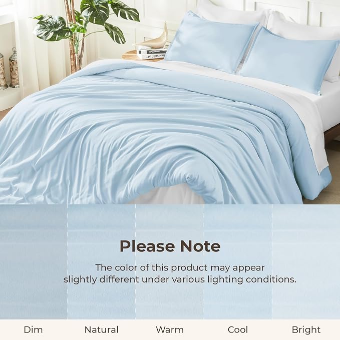 Litanika Comforters Light Blue Twin/Twin XL Size, 2 Pieces Lightweight Solid - Image 8