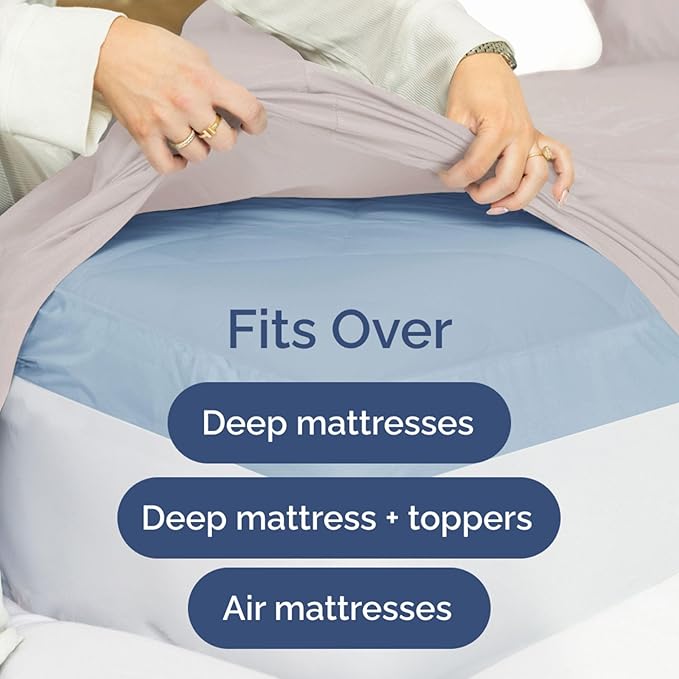 Extra Deep Twin 400 Thread Count Cotton Fitted Sheet - Image 6