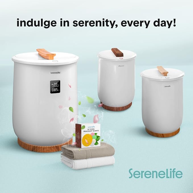 SereneLife Digital Display Bucket Towel Warmers, Luxury Towel Heater Gifts - Image 7