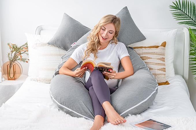 Meiz Pregnancy Pillow, Cooling Silky Pregnancy Pillows - Image 4