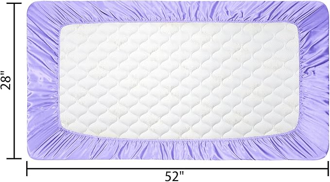 GUNTAIL 2 Pack Satin Soft Crib Sheet - Image 6