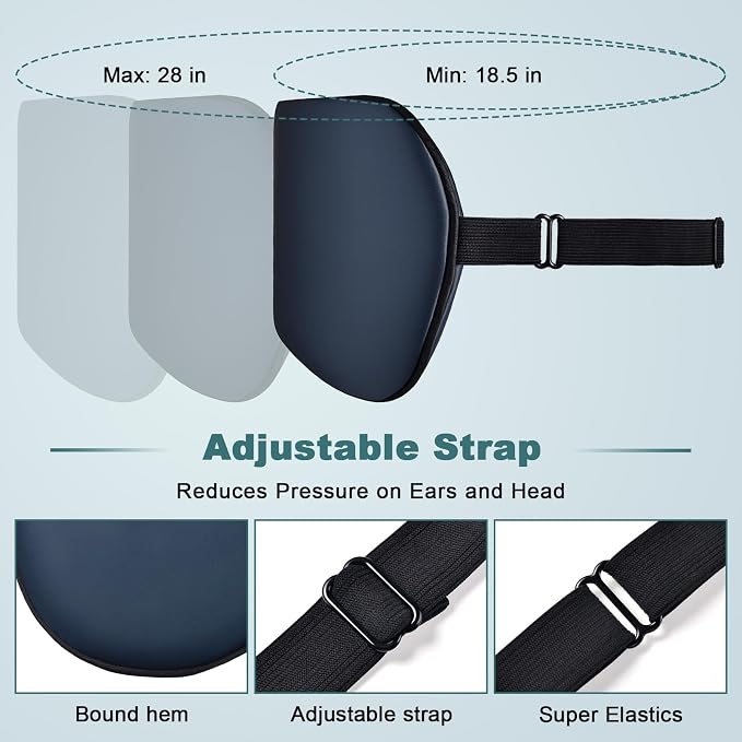 Sleep Mask for Side Sleeper Women Men, Eye Mask for Sleeping Light Blocking - Image 3