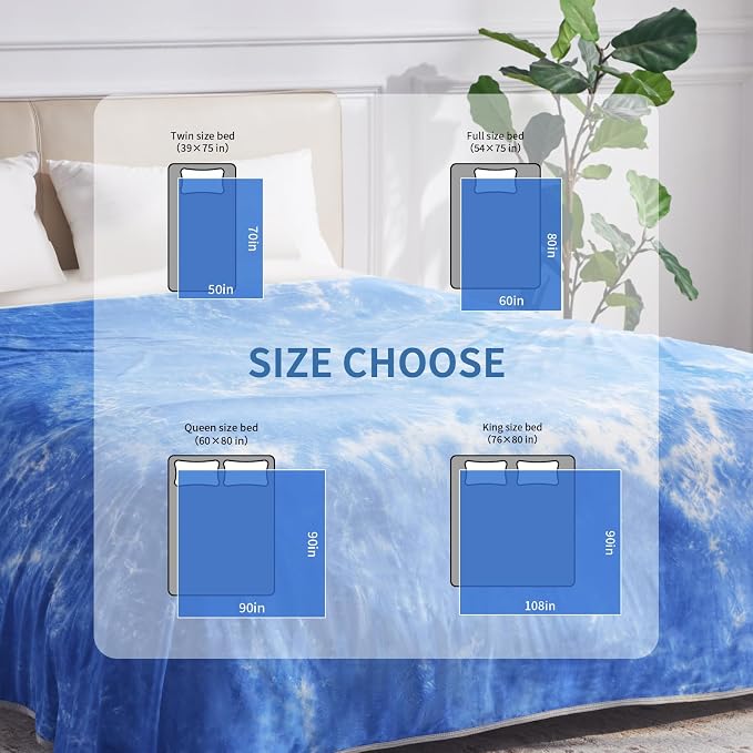 Guohaoi Cooling Blanket for Hot Sleepers and Night Sweats, Decortive Tie Dye - Image 5