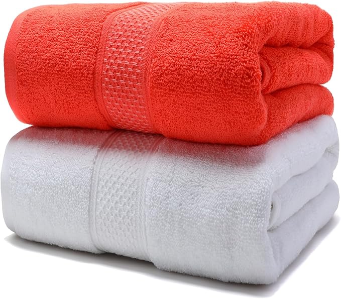 Cotton Bath Towels Set, 2-Piece Set Super Absorbent Quick Drying, Suitable by Weierduosi