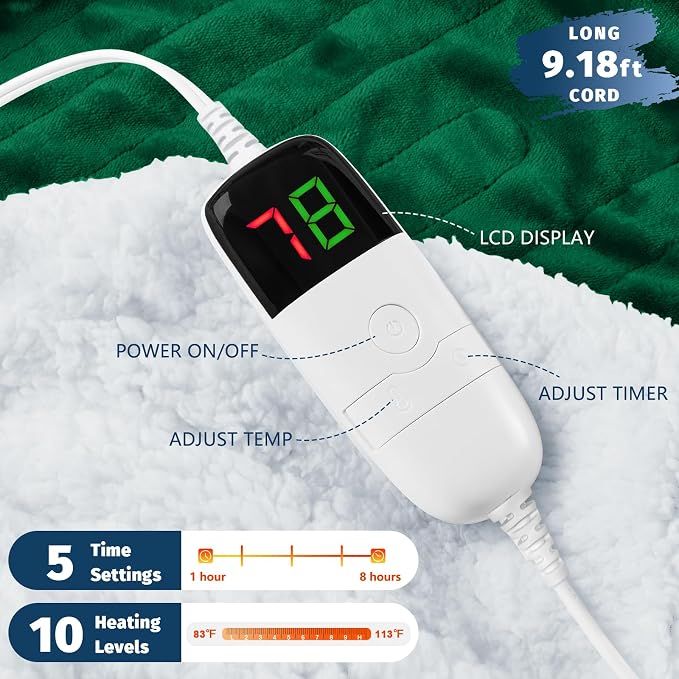 BOMOVA Heated Electric Blanket Twin - Image 2