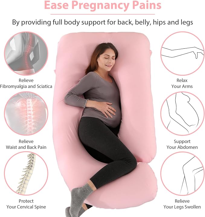 Victostar Pregnancy Pillow, 57 inches U Shaped Maternity Pillow - Image 3