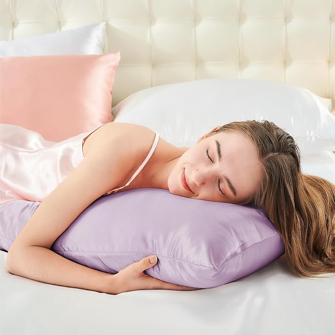 BEDELITE Satin Body Pillow Cover 2 Pack, Super Soft and Cooling Body Pillow - Image 6