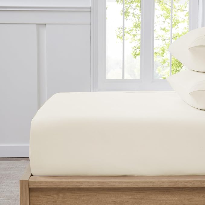 Twin XL Fitted Sheet Only with Full Elastic & Built in Corner Sheet Straps to - Image 3