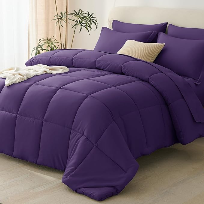 CozyLux Queen Comforter Set Purple by CozyLux