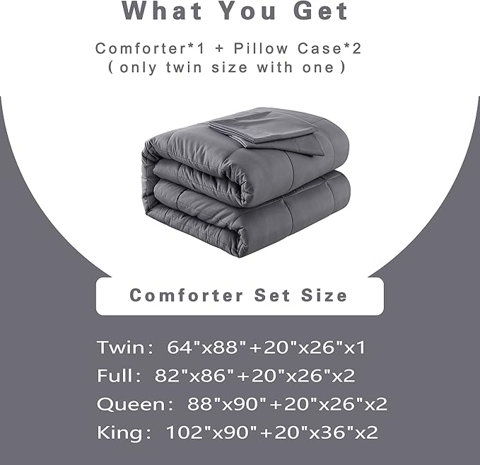DOWNCOOL Twin Comforter Set -All Season Bedding Comforters Sets - Image 6