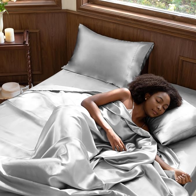 CozyLux Satin Sheets Twin Sheet Set - Image 2