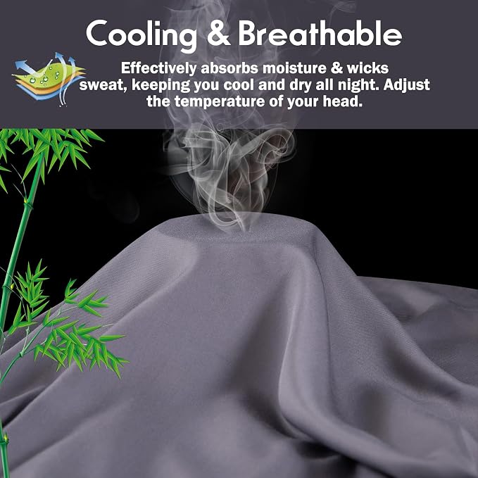 Pillowcases Queen Size 2 Pack, Cooling Viscose from Bamboo Pillow Cases - Image 3