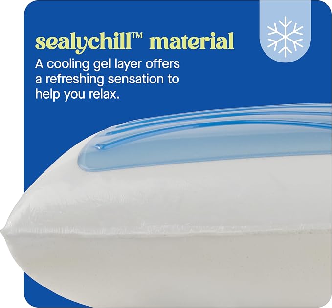 Sealy Dreamlife King Size Memory Foam Cooling Pillow - Image 8