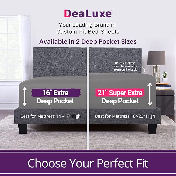 Full Fitted Sheet Deep Pocket Full Sheets – Microfiber Fitted Sheets Full Size - Image 2