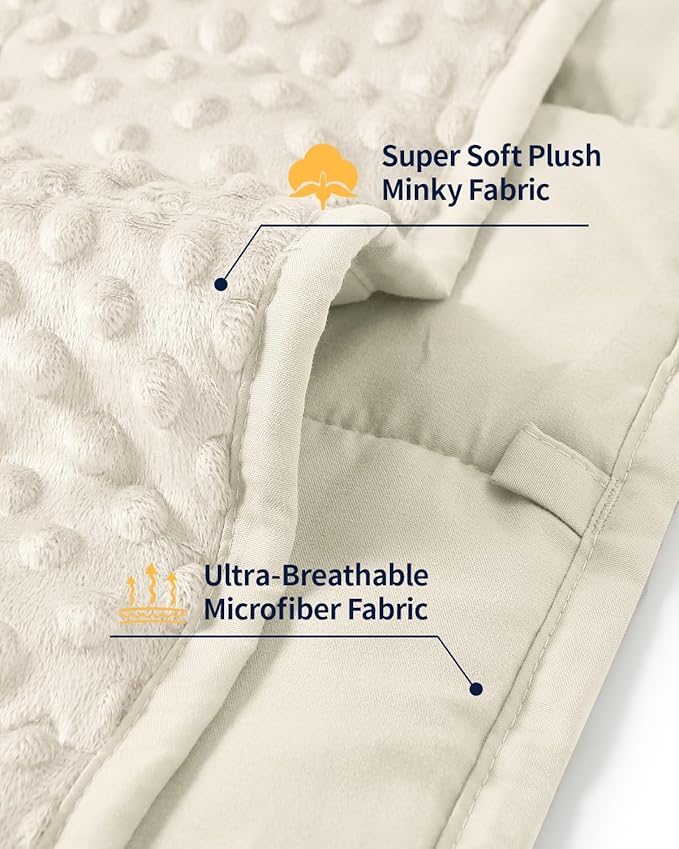 Mr. Sandman Weighted Blanket for Adults Queen Size 20 lbs, Soft Cooling Heavy - Image 3
