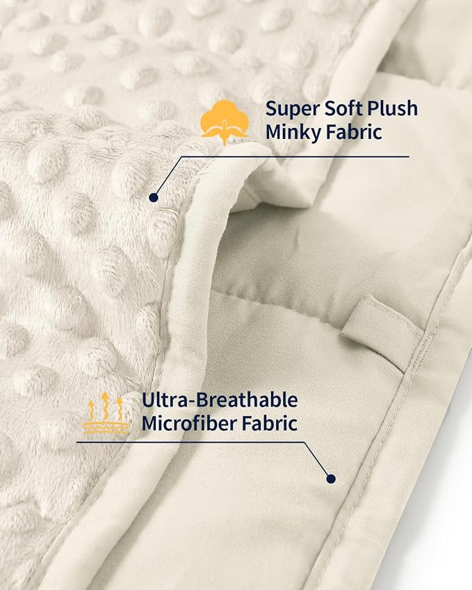 Mr. Sandman Weighted Blanket for Adults Queen Size 15 lbs, Soft Cooling Heavy - Image 4