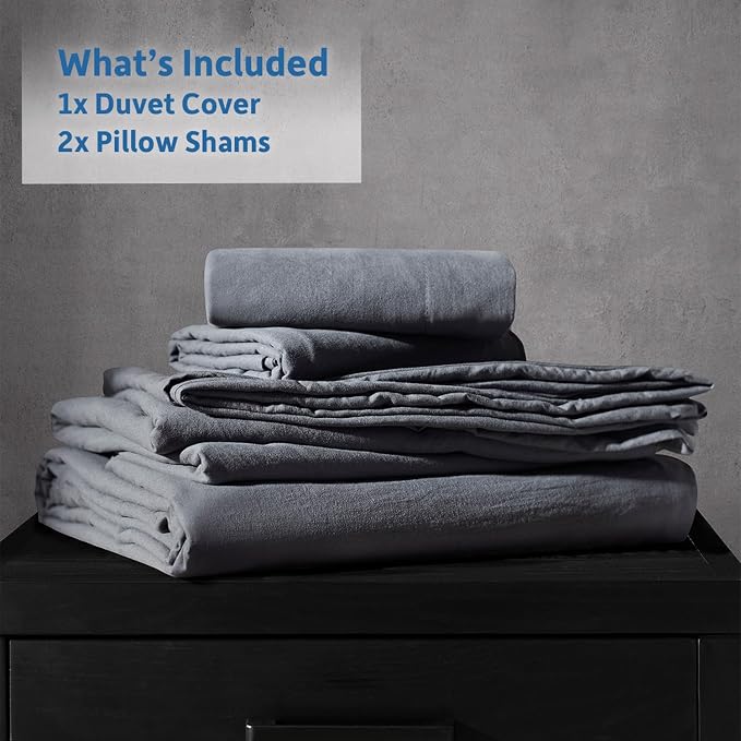 Nestl Dark Grey Duvet Cover King Size - Image 9