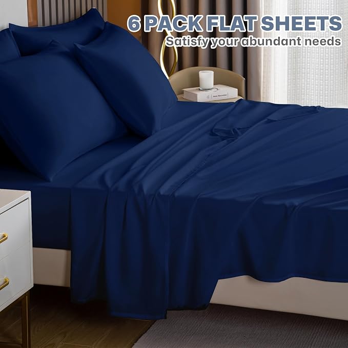 Lavisun Flat Sheets only, 6 Pack Bulk Top Sheets - Image 2