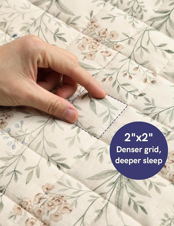 YnM 12lbs Weighted Blanket for Adults, Linen Heavy Bed Throw Blanket - Image 8