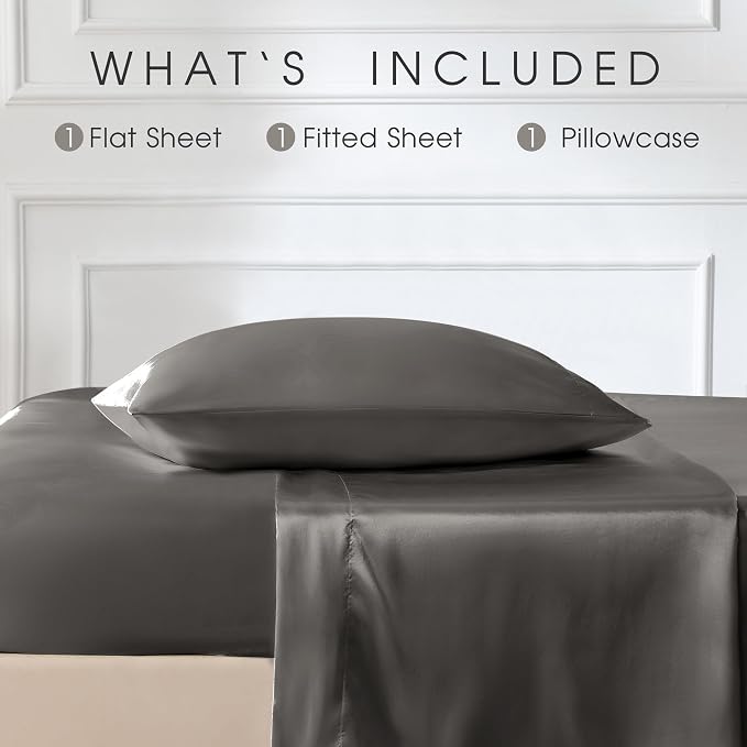 FreshCulture Satin Sheets Twin XL Bed Set - Image 3
