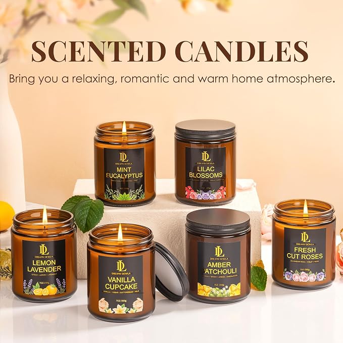 6 Pack Candles for Home Scented, Candles Gifts for Women Men, 42oz Soy Candle - Image 2