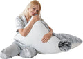 Fluffy Silk Full Body Pillow for Adults 20x54 Satin Body Pillow Cover Pillowcase by WSOFRLAC