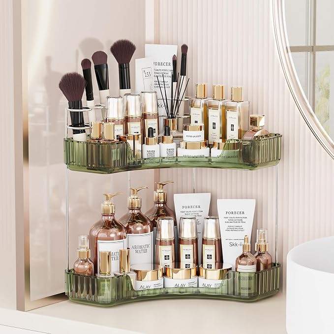 Asayuee 2-Tier Corner Bathroom Counter Organizer by Asayuee