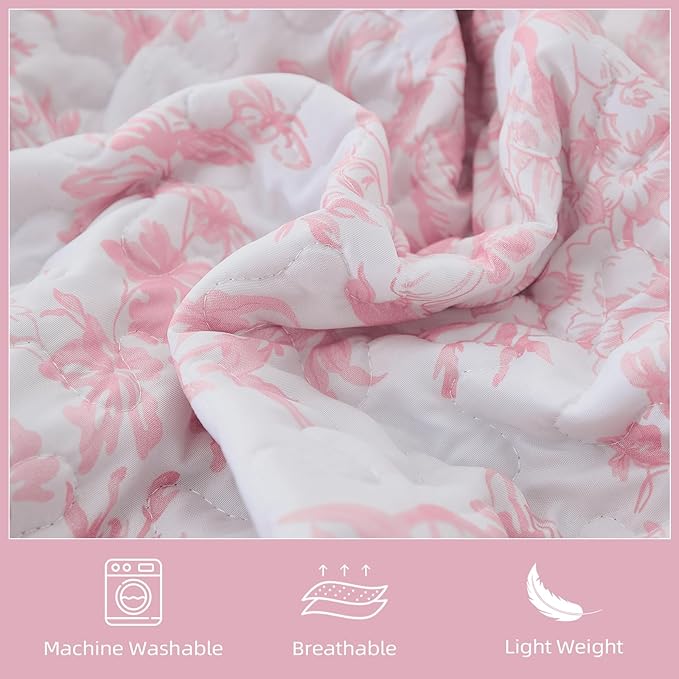 WONGS BEDDING Quilt King Size, Botanical Quilt - Image 5