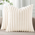 Pallene Faux Fur Plush Throw Pillow Covers 26x26 Set of 2, Luxury Soft Fluffy by PALLENE