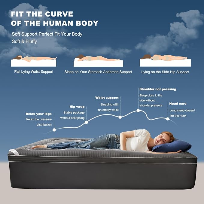 BEDLORE Queen Mattress Topper, Thick Pillow Top Pad - Image 3